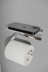 Paslanmaz Çelik Yapışkanlı Tuvalet Kağıdı Askısı-Raflı ve Kendinden Yapışkanlı Tuvalet Kağıdı Standı