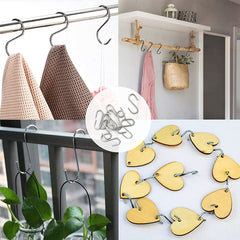 10 Adet Metal Renk S Kanca - Çok Amaçlı S Demir Kanca - 7,5cm Banyo & Mutfak Kanca