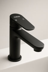 Mat Siyah Banyo Musluğu - Tek Kollu Batarya