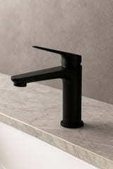Mat Siyah Banyo Musluğu - Tek Kollu Batarya