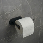 Paslanmaz Çelik Tuvalet Kağıdı Askısı - Mat Siyah Yapışkanlı - SPELLO BLACK