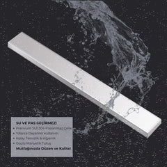 Manyetik Bıçak Tutucu Paslanmaz Çelik Delme Yok 3M Bantlı Neodyum Mıknatıslı Mutfak Bıçak Rafı Organizer