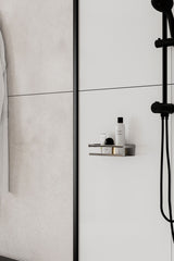 25CM Ömür Boyu Paslanmaz Çelik Duş Rafı, Yapışkan Montaj Banyo Rafı, Mondern Şampuanlık