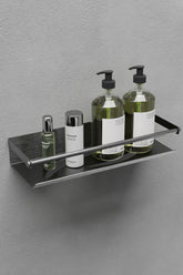 Paslanmaz Çelik İnox Yapışkanlı Banyo Rafı, Duş Rafı & Şampuanlık Raf-GUALDO