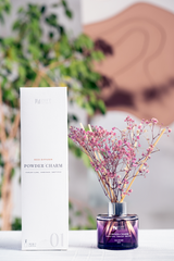 Powder Charm - Bambu Ortam Kokusu-Çubuklu ve Çiçekli Banyo & Tuvalet & Oda Parfümü 100ml