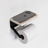 Mermer detaylı tuvalet kağıdı askısı