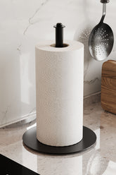 Paslanmaz Çelik Kağıt Havluluk-Tezgah Üzeri Kağıt Havlu Standı Mat Siyah - Peçetelik