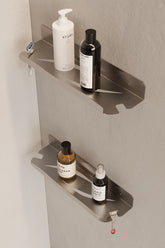 Paslanmaz Çelik İnoks Duş Rafı- 2 ADET Duş Şampuan Rafı Hem Vida Hem Yapışkan Montaj