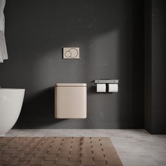 İnoks Satine Çiftli Tuvalet Kağıdı Askısı - Raflı 304 Paslanmaz Çelik - Yapışkanlı Vidasız Banyo Askısı