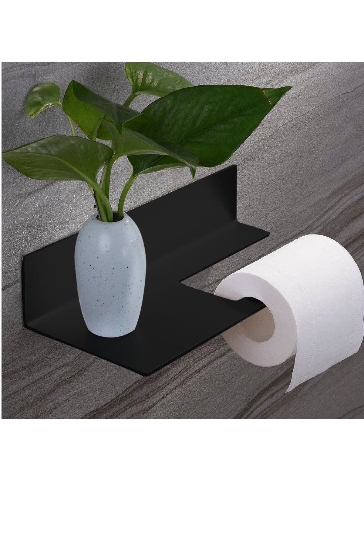 Zift Unique Paslanmaz Çelik Tuvalet Kağıtlığı & Çok Amaçlı Raf Monza