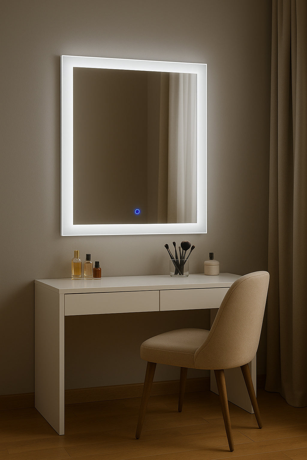 LED Aydınlatmalı Banyo Aynası - Dokunmatik Kontrol