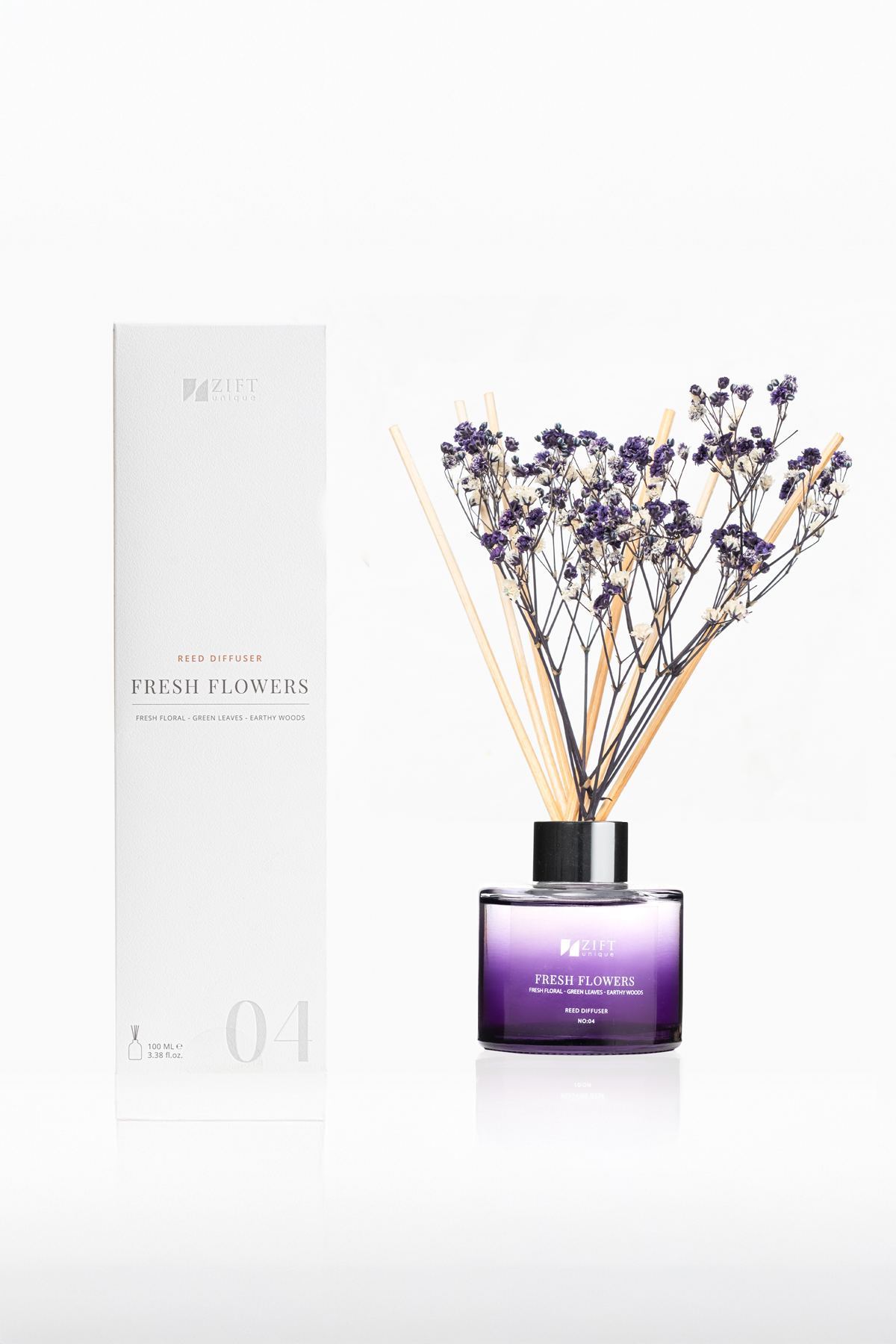 Fresh Flowers - Bambu Ortam Kokusu-Çubuklu ve Çiçekli Banyo & Tuvalet & Oda Parfümü 100ml
