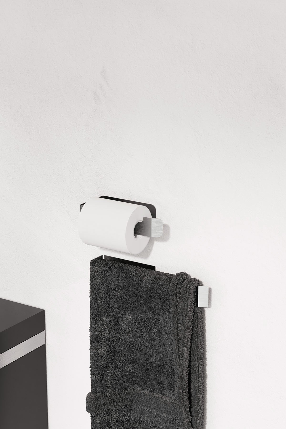 Paslanmaz Çelik Havlu Askısı&Tuvalet Kağıdı Askısı Set-Havluluk&Tuvalet Kağıdı Tutacağı Yapışkanlı