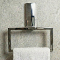 Parlak Krom 304 Paslanmaz Çelik Hareketli Havluluk - Yapışkanlı Vidasız Banyo Havlu Askısı