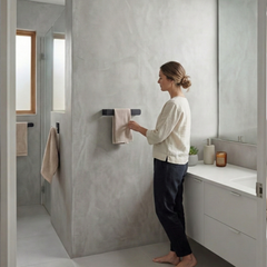 Zift Unique Veneto Paslanmaz Çelik Oval Havluluk - Mat Siyah