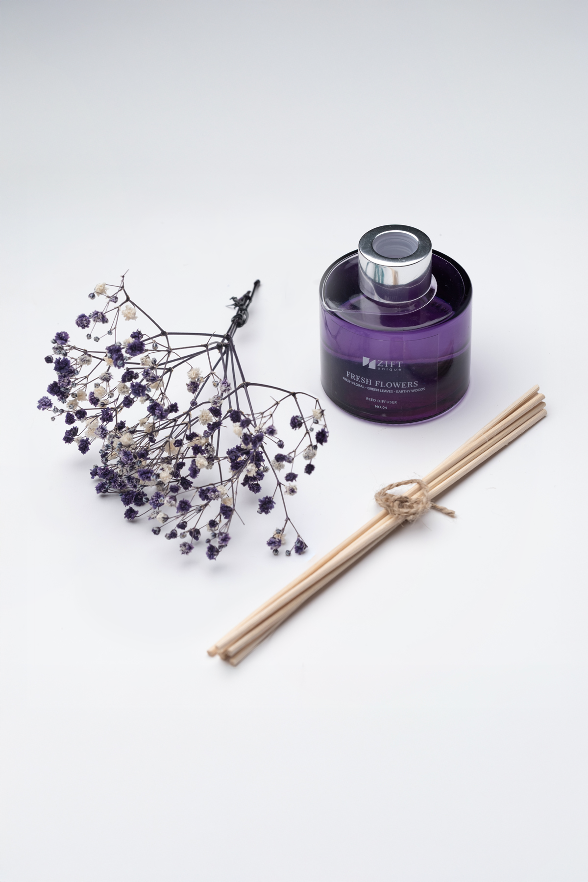 Fresh Flowers - Bambu Ortam Kokusu-Çubuklu ve Çiçekli Banyo & Tuvalet & Oda Parfümü 100ml