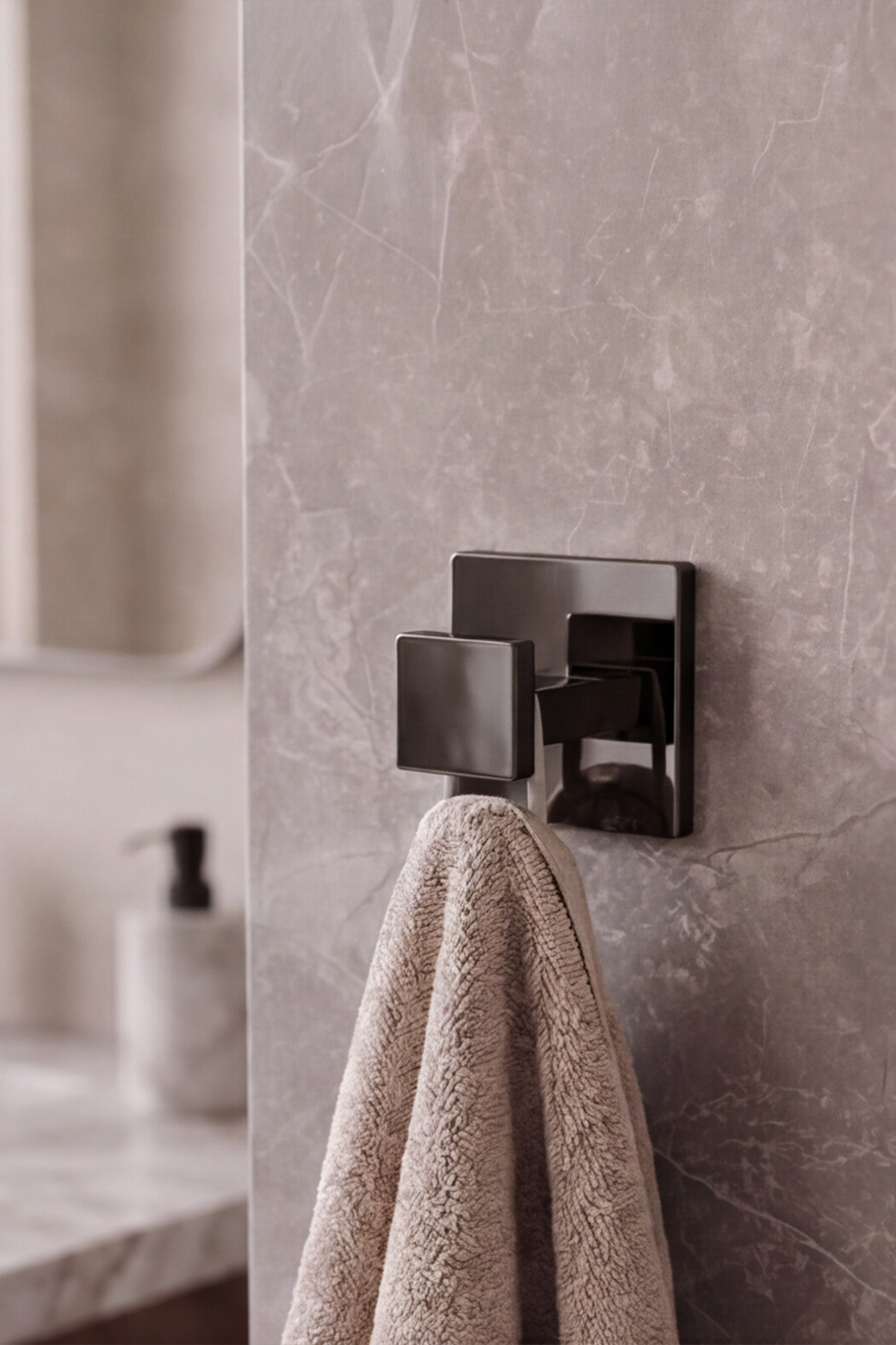 Paslanmaz Çelik Yapışkanlı Havluluk, Bornoz & Lif & Havlu Askısı Çok Amaçlı Askılık Banyo & WC Kapı Arkası