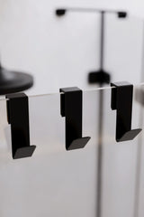 Paslanmaz Çelik Mat Siyah Havlu Askısı,Duşakabin Cam Askılık,Banyo Duşakabin Askı 3 Adet