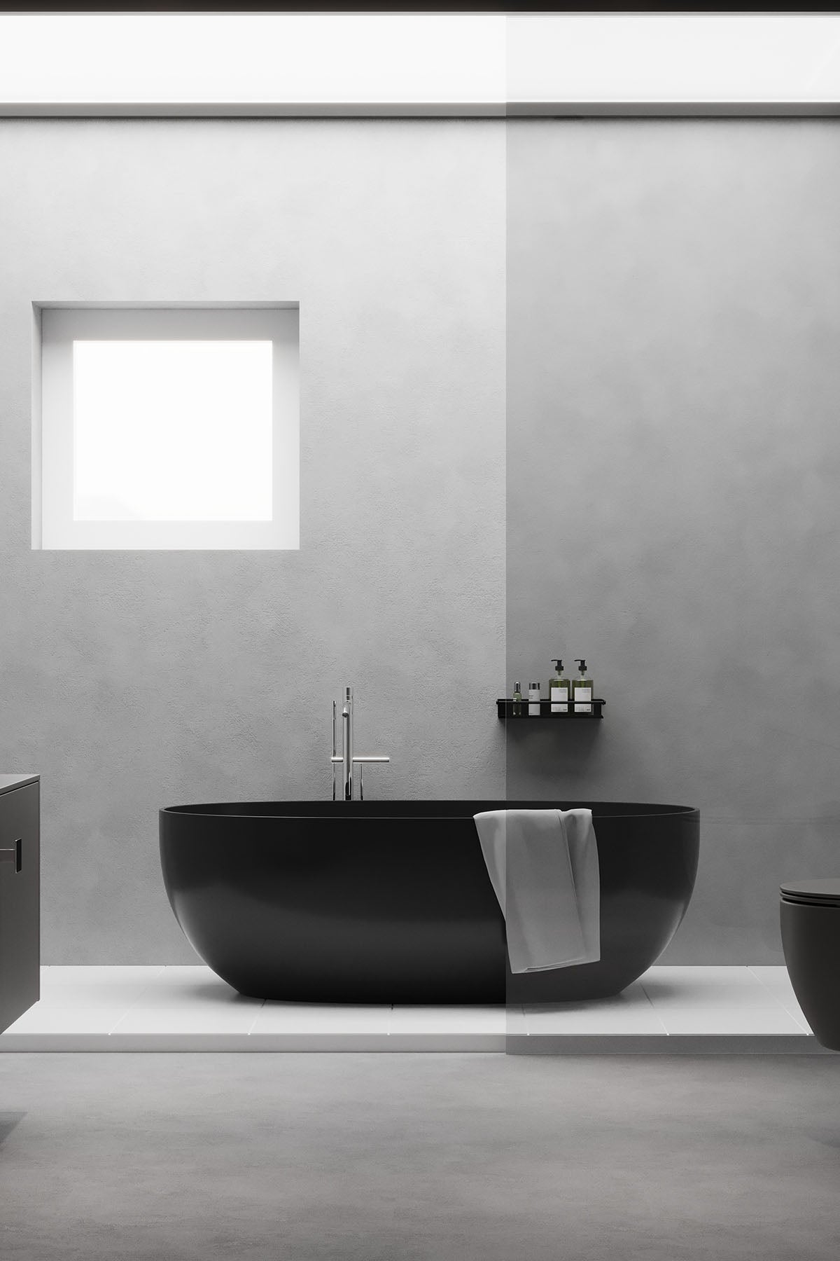 Paslanmaz Çelik Mat Siyah Yapışkanlı Banyo Rafı, Duş Rafı & Şampuanlık Köşe Raf Lüks