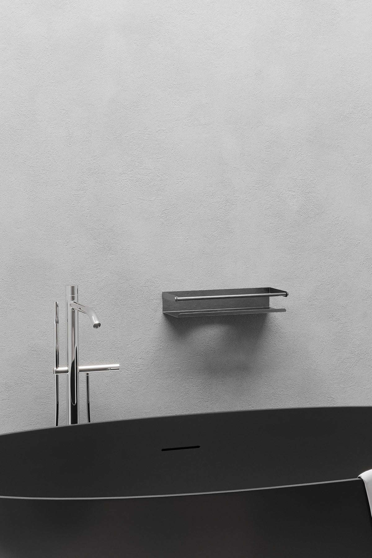 Paslanmaz Çelik İnox Yapışkanlı Banyo Rafı, Duş Rafı & Şampuanlık Raf-GUALDO