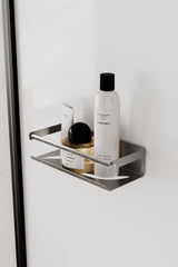 25CM Ömür Boyu Paslanmaz Çelik Duş Rafı, Yapışkan Montaj Banyo Rafı, Mondern Şampuanlık