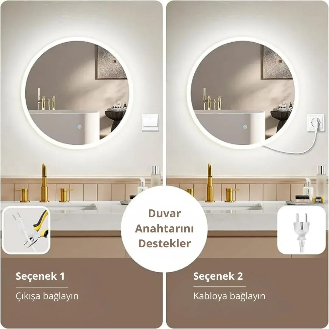 3 renk seçenekli LED ayna