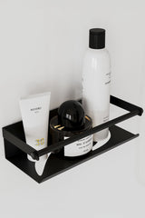 25CM Ömür Boyu Paslanmaz Çelik Duş Rafı, Yapışkan Montaj Banyo Rafı, Mondern Şampuanlık