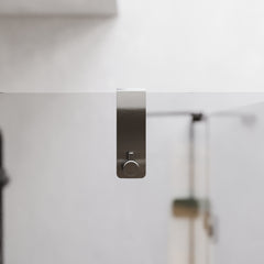 İnoks Satine 304 Paslanmaz Çelik Duşakabin Askısı - Sadece 6mm Sabit Cam İçin - Sürgülü Kapıya Uygun Değildir