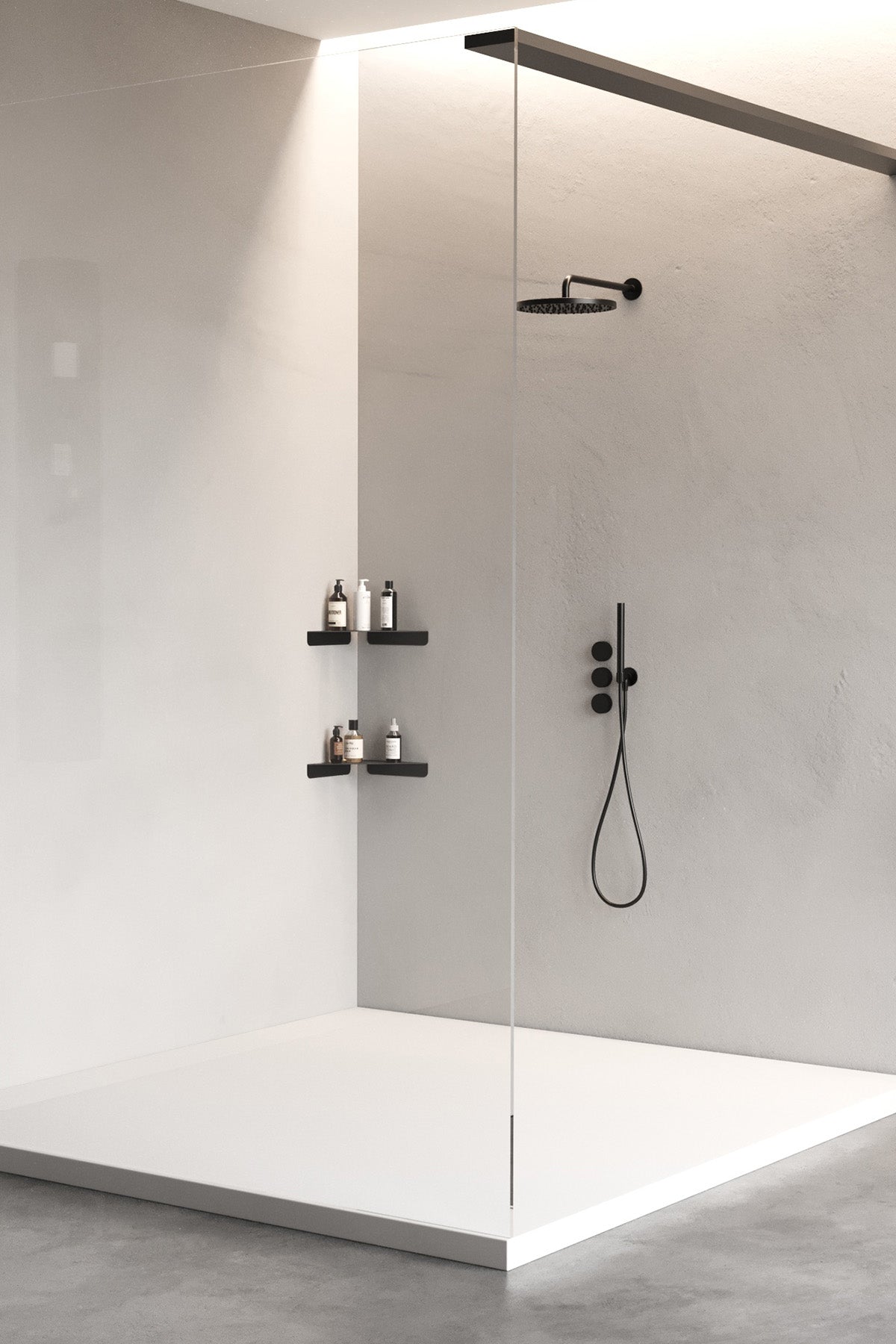Paslanmaz Çelik Banyo Köşeliği -Kendinden Yapışkanlı Şampuan & Duş & Köşe Rafı Çift Katlı Modern