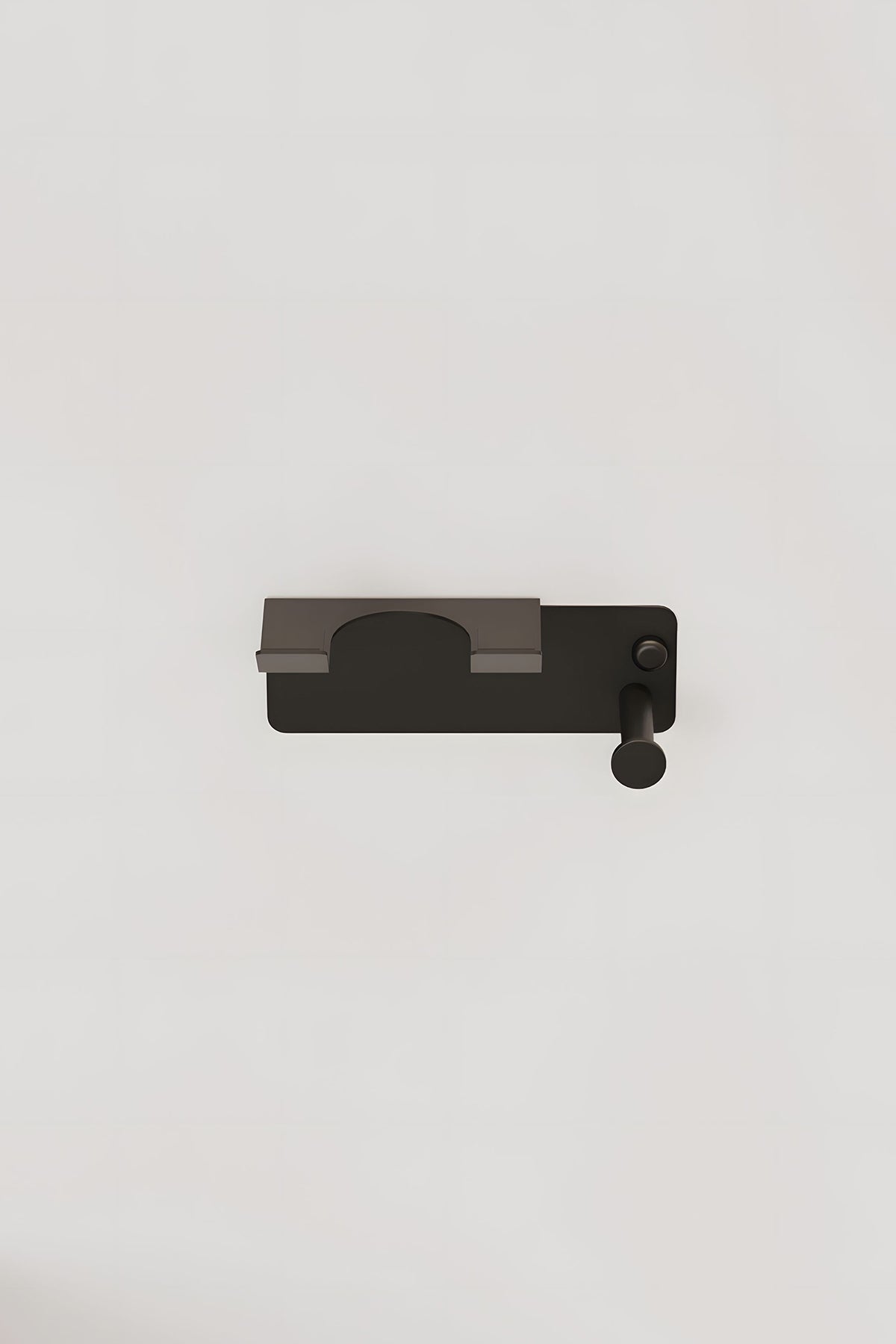 Paslanmaz Çelik Mat Siyah Fön Makinsi Tutacağı- Askılıklı Saç Kurutma Makinesi Tutacağı - Yapıştırma & Vidalama Çift Seçenek